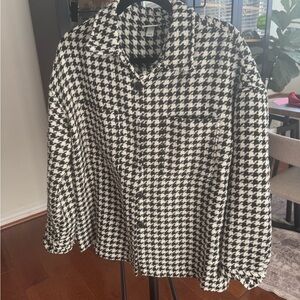 A New Day Monochrome Houndstooth Blazer